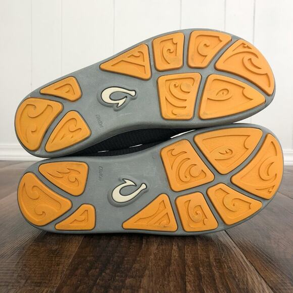 Olukai Nohea Mesh Slip On Shoes ** Size 9 & 10 (different sizes) ** Gray Orange - Picture 11 of 15